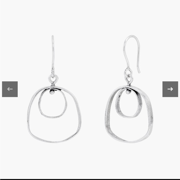 Doubles Frame Drop Earrings by Silpada new - Picture 2 of 4